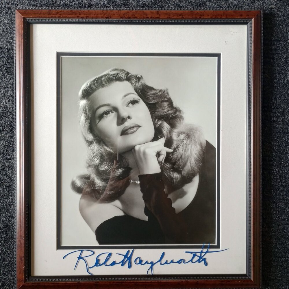 Framed Print of actress Rita Hayworth
